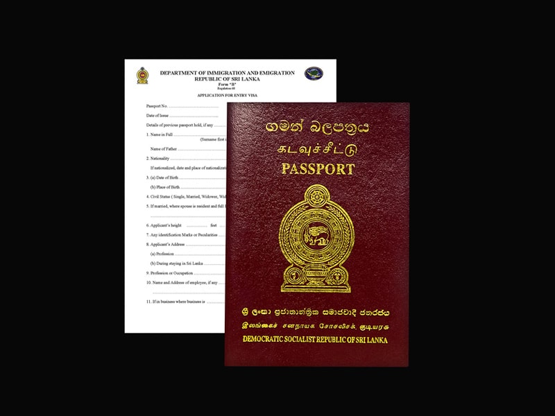 مدارک دریافت ویزای سریلانکا